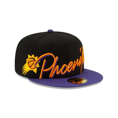 Sapca New Era Phoenix Suns NBA Cursive 59FIFTY Fitted - Negrii